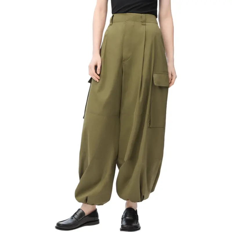 LOEWE Cargo Trousers 'Khaki Green'-3