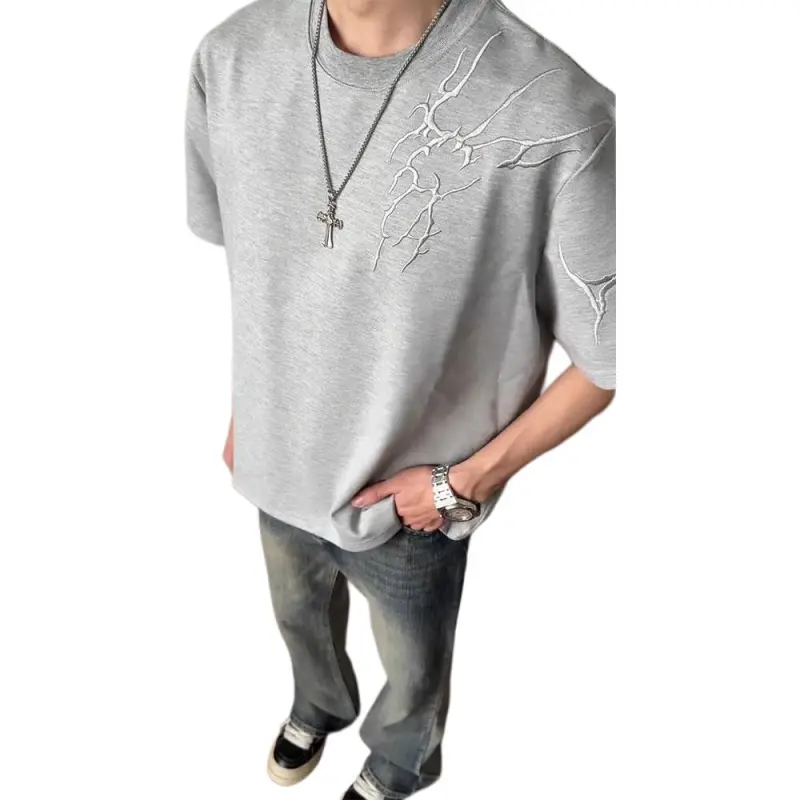 DUATOGE T Shirts Men Gray -3