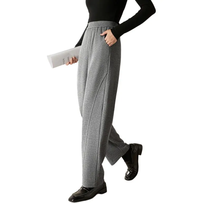 Mo Han Yi Mei Casual Pants Women's Heather Gray-1