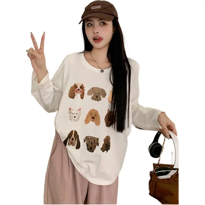 GOSO T Shirt Women's Puppy Head Apricot T-3