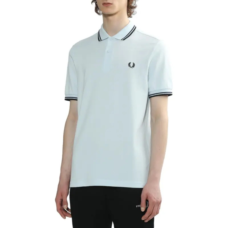 FRED PERRY FW24 Polo Shirt Men's Light Blue-3