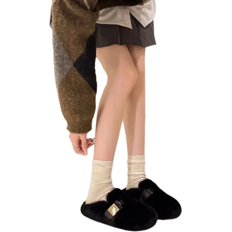 Qiao Anju Home Slippers Black/Ecru-3
