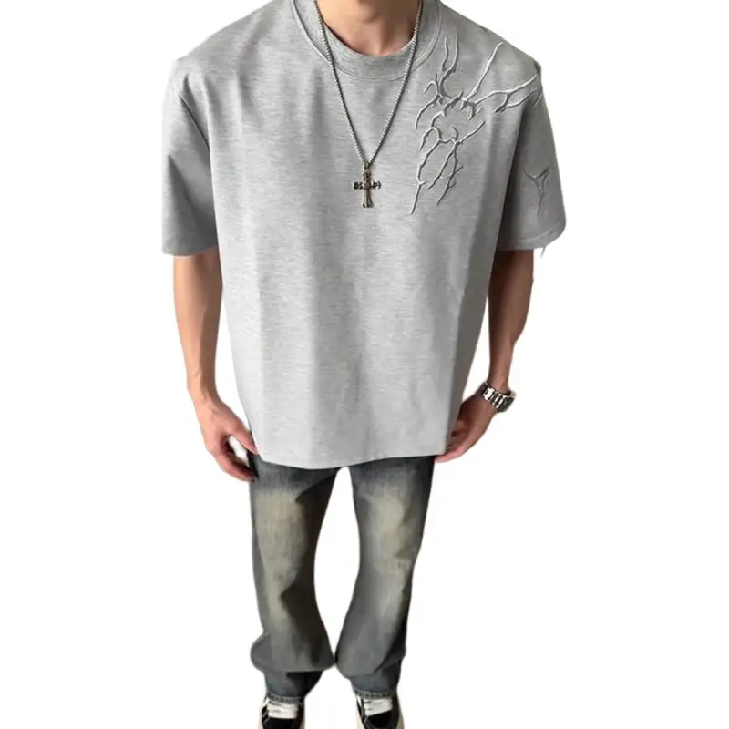 DUATOGE T Shirts Men Gray -1