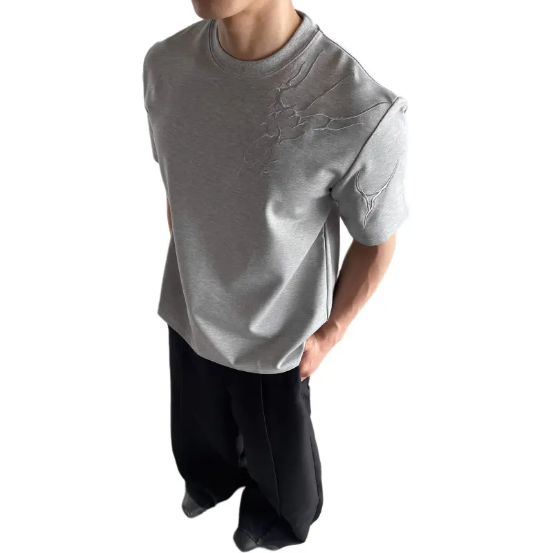 DUATOGE T Shirts Men Gray -2