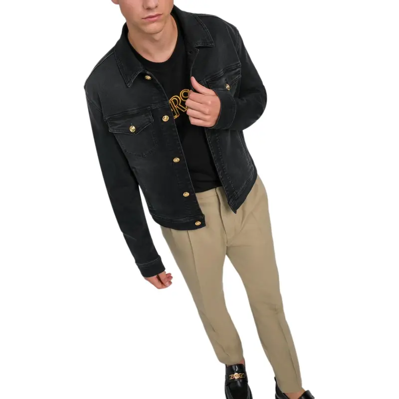 VERSACE FW24 Denim Jacket Men's Black-1