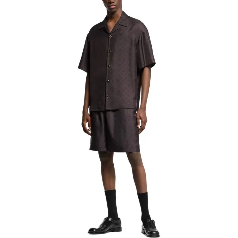 LOUIS VUITTON Printed Monogram Silk Shorts-1