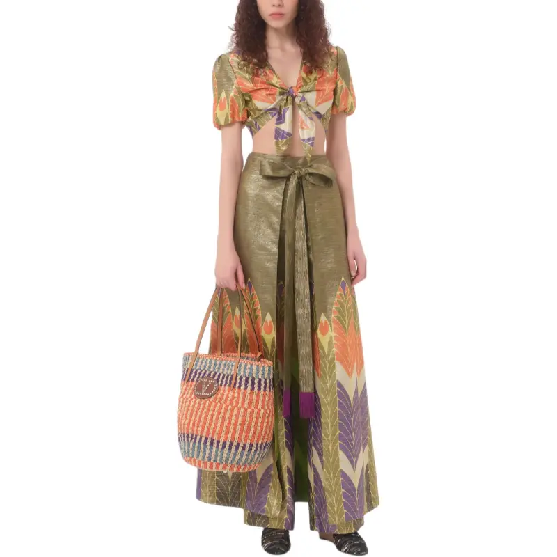 Valentino SS25 Crop Top Women's Multicolor-6