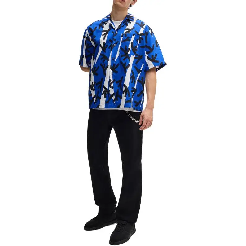 HUGO BOSS Shirts Men Blue-3