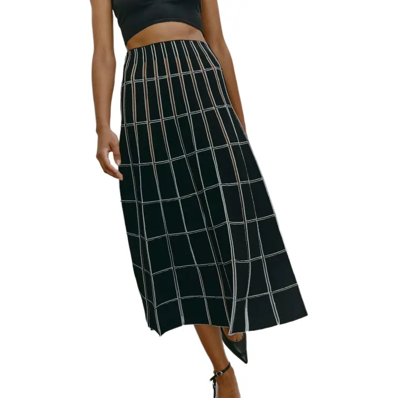 Antonino Valenti Casual Long Skirts Women's Black-2