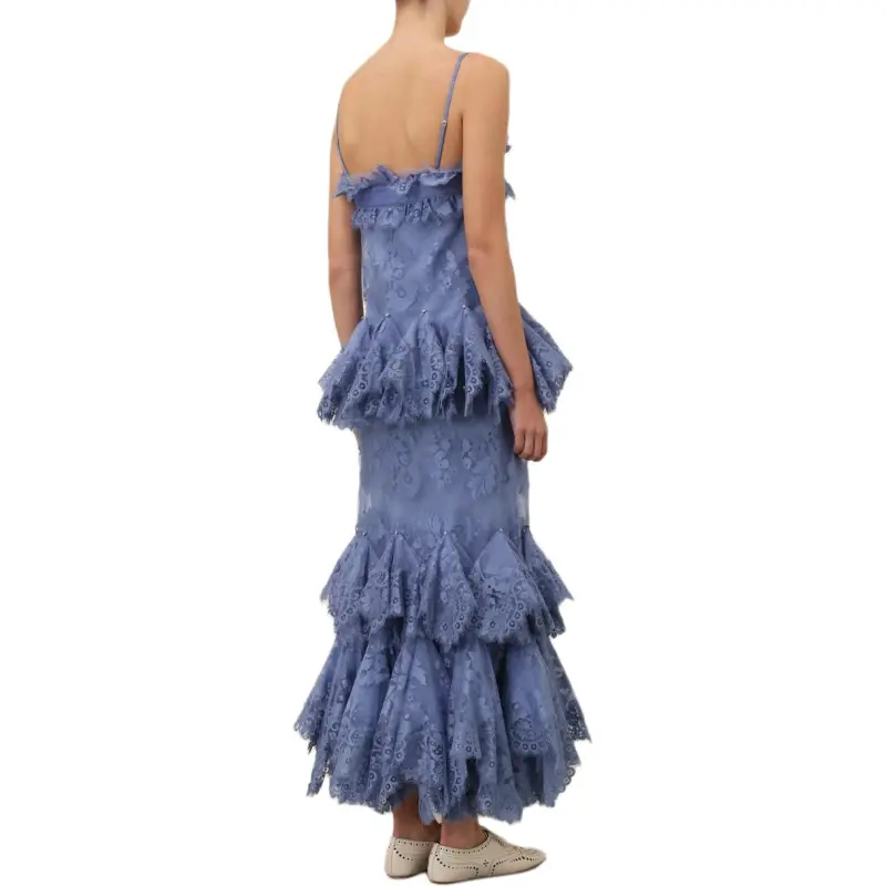 Zimmermann FW24 Slip Dresses Women's Gray Blue-2