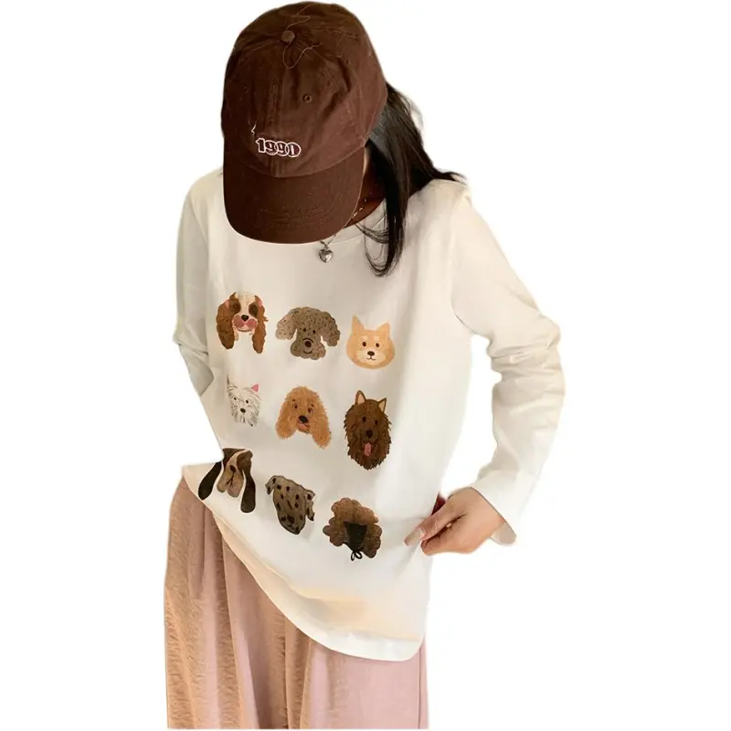 GOSO T Shirt Women's Puppy Head Apricot T-1
