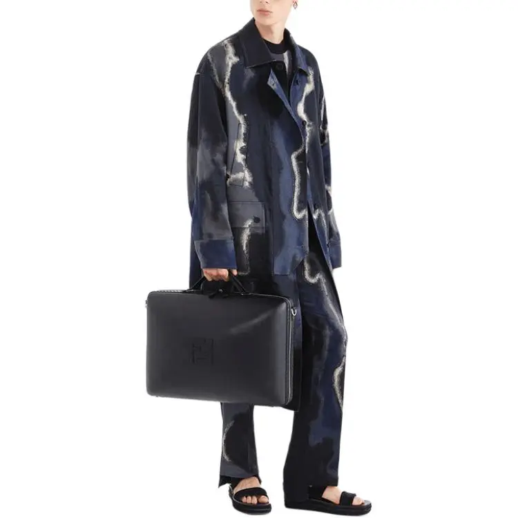 FENDI Trench Coats Men Black-2