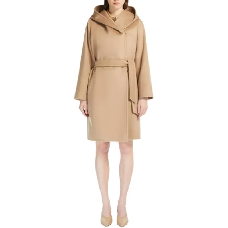 MaxMara Studio Belted Hooded Coat-1