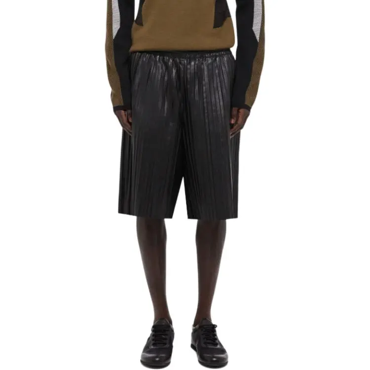 Helmut Lang Leather Shorts-1