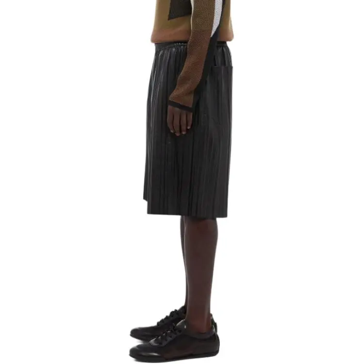 Helmut Lang Leather Shorts-2