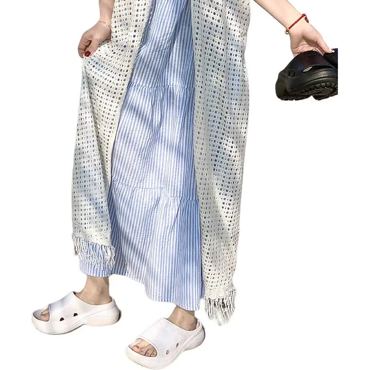 Yamada Hyakuju Slippers White, Black-3