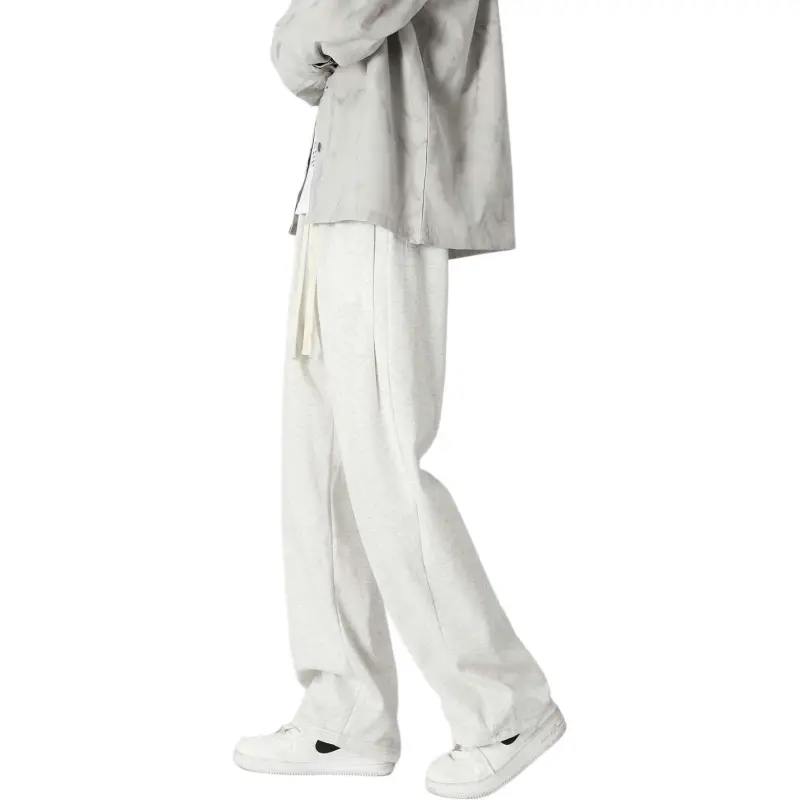 Mackyo Casual Pants Unisex White Heather Gray-2