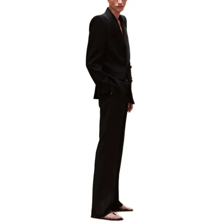 SAINT LAURENT Double breasted Wool Tuxedo Jacket-6