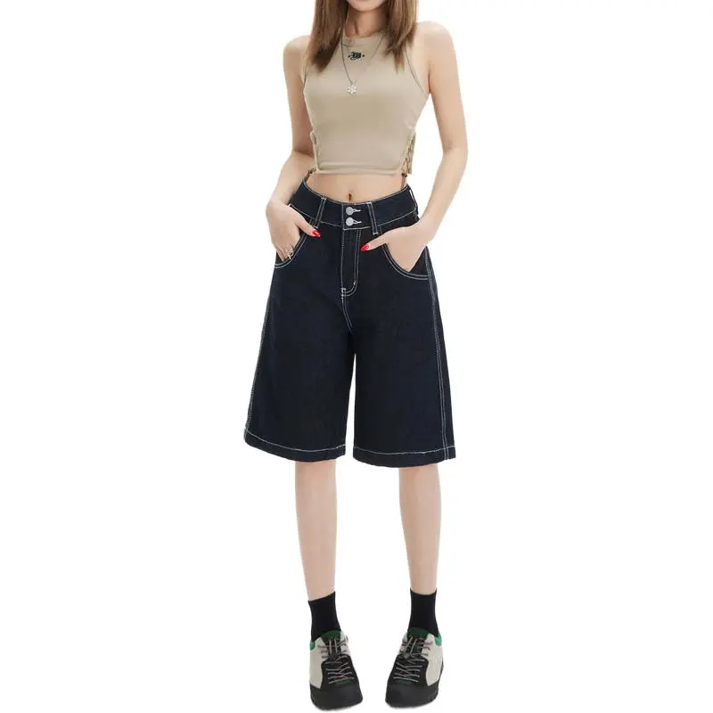 ZAVK Denim Shorts Women's Black-3