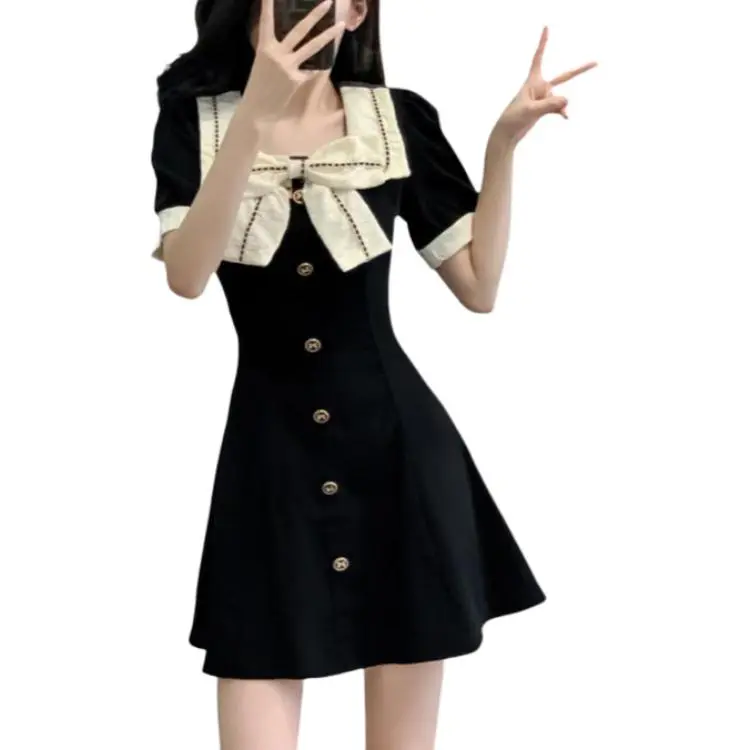 Mu Xiao Xin Short Sleeved Dress Women's-2