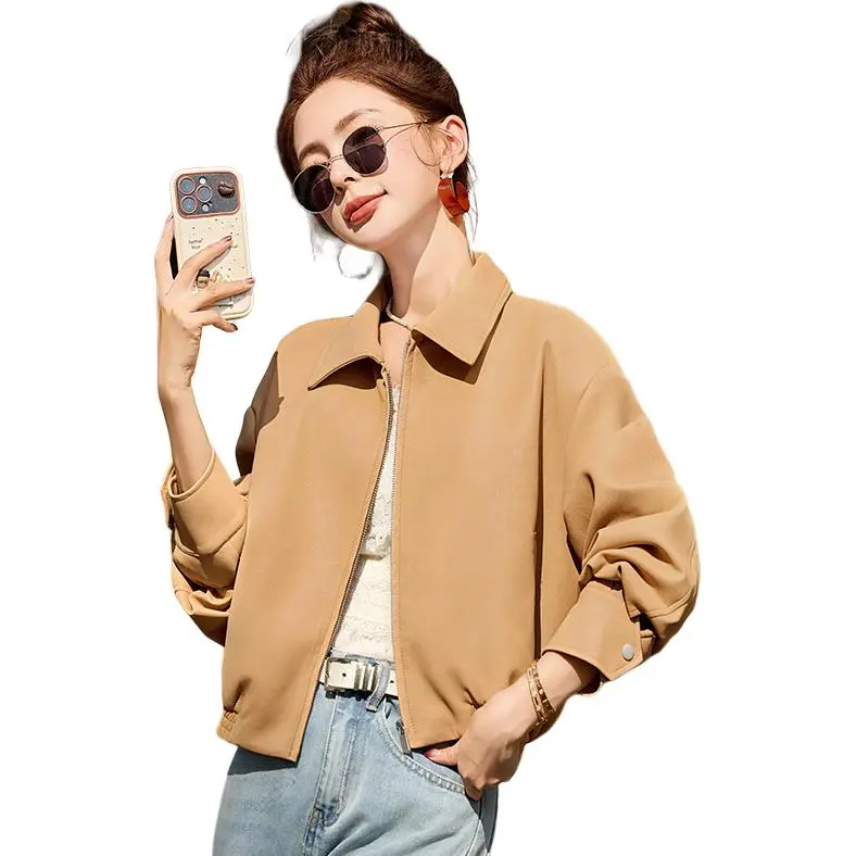 Yi Mengyuan Leather Jackets Coats Women's-6