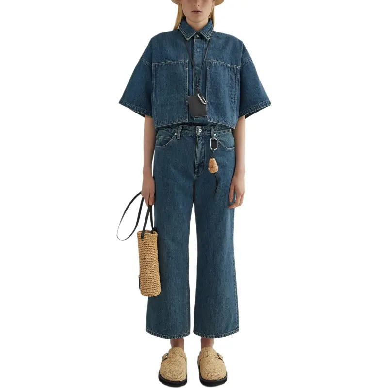 JIL SANDER Concealed Button Fastening Denim Shirt-1