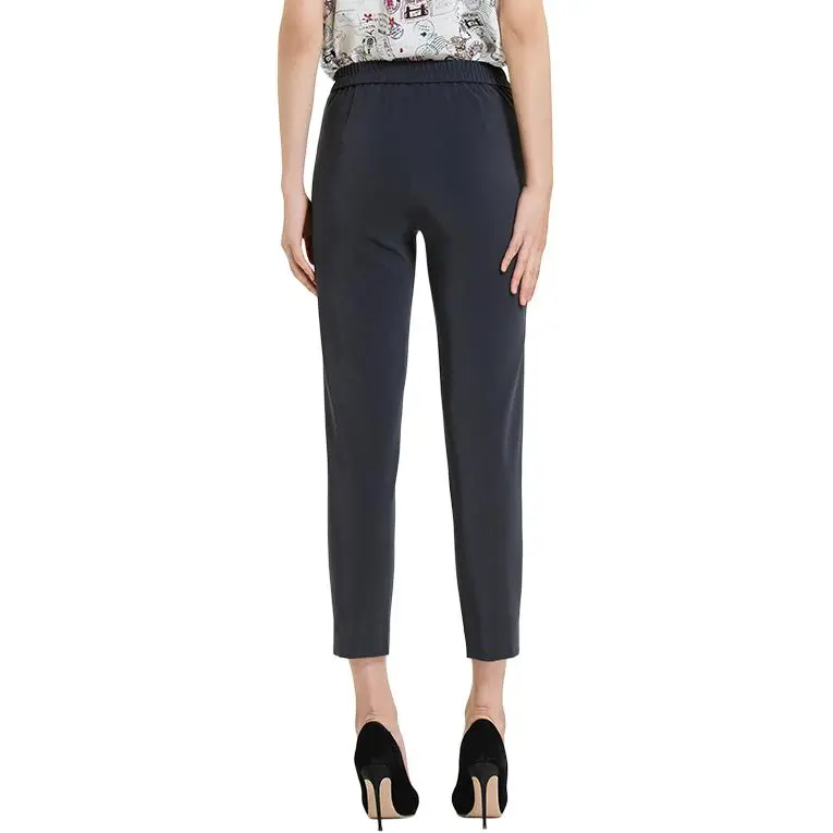 QIAOWANNI Casual Pants Women's Morandi Gray-1
