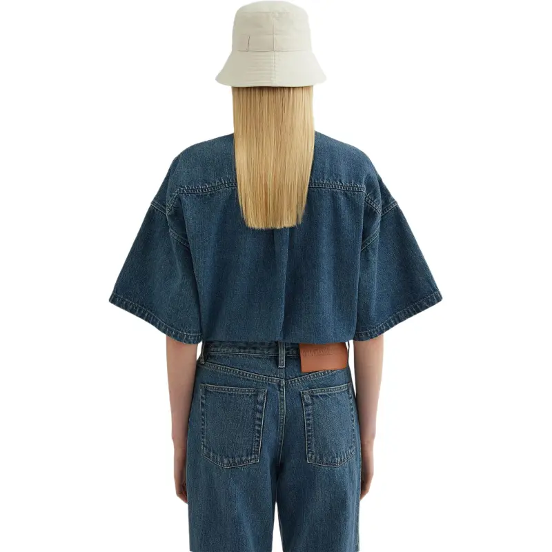 JIL SANDER Concealed Button Fastening Denim Shirt-2