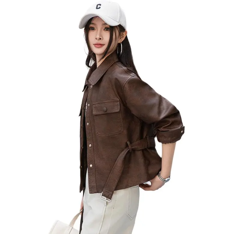 Yi Mengyuan Leather Jacket Women's-2