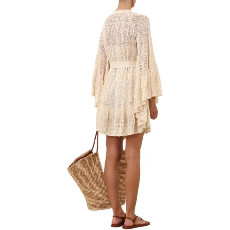 Zimmermann SS25 Long Sleeved Dress Women's Cream-3