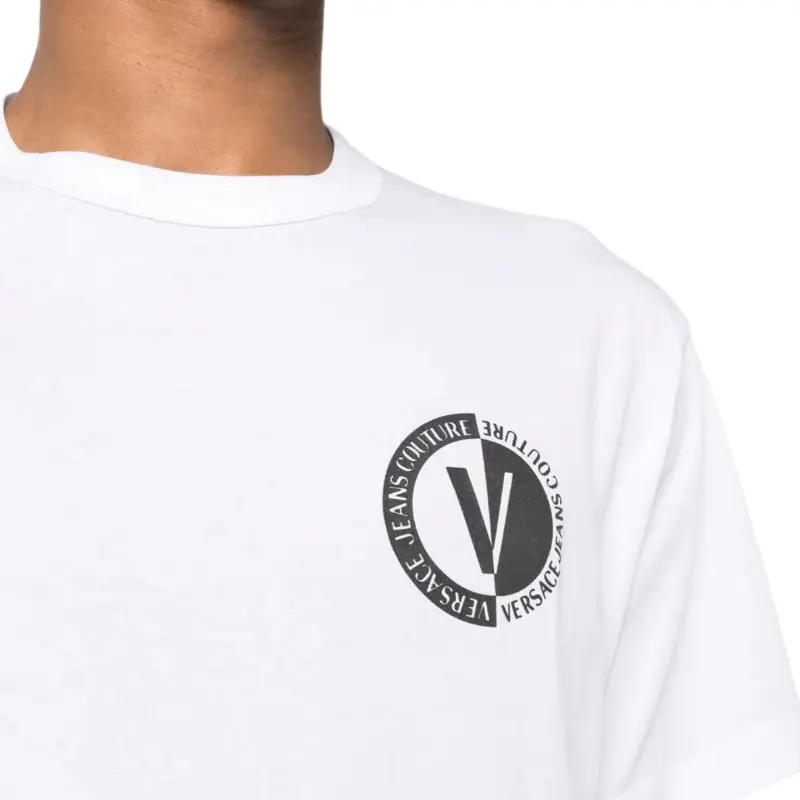 VERSACE JEANS COUTURE Logo print Cotton Polo Shirt-4