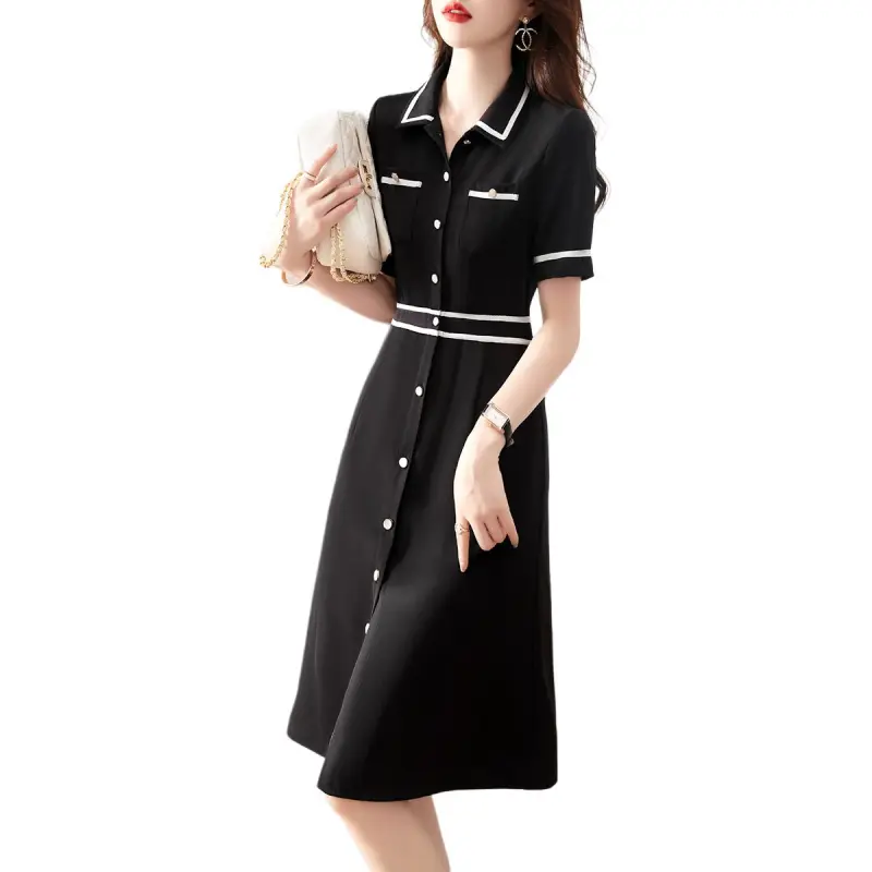XWI Short Sleeved Dress Women's Black-4