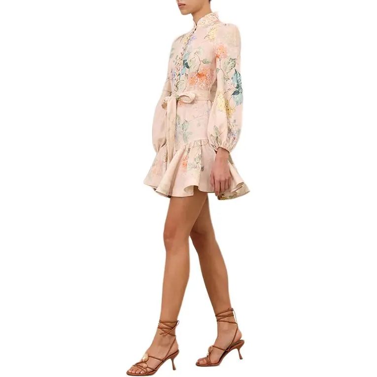Zimmermann SS25 Long-Sleeved Dresses Women's Peach-3