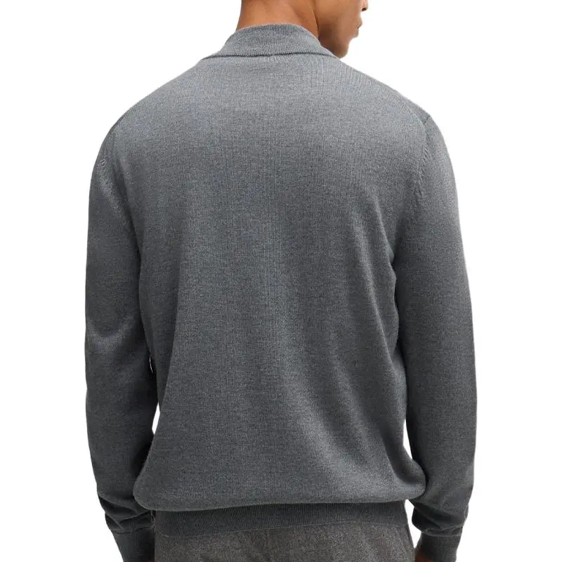 HUGO BOSS Logo Embroidered Zipped Knit Cardigan-2