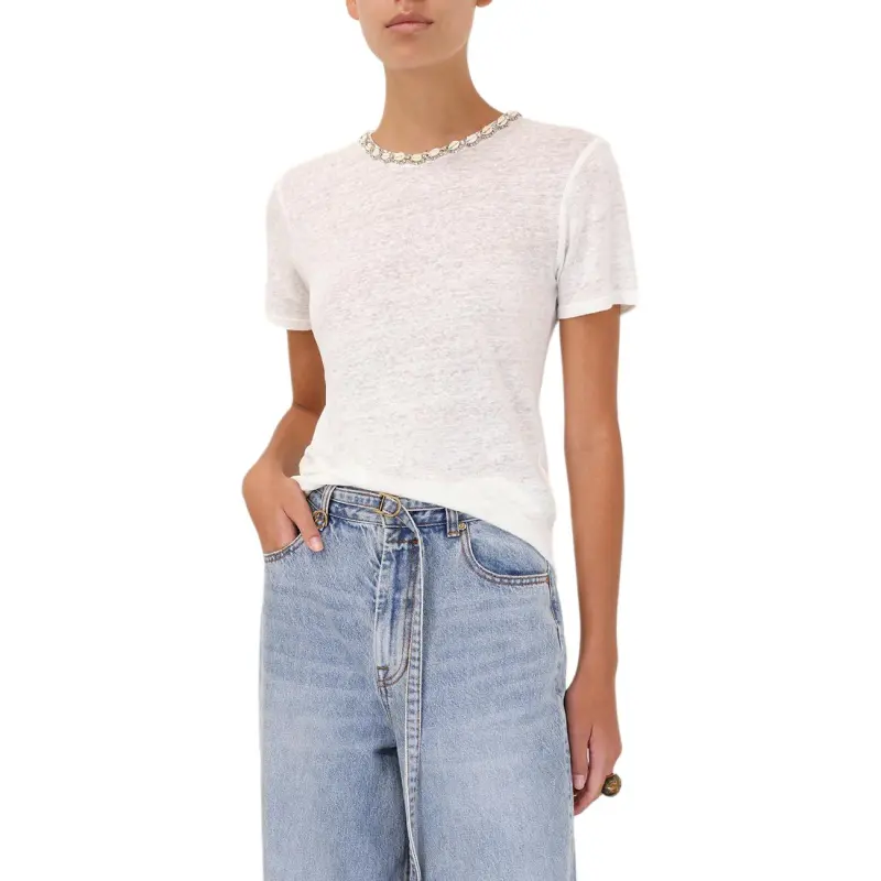 Zimmermann Illuminate Embellished T Shirt-1