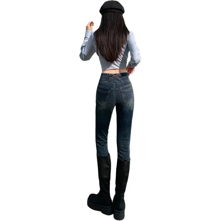 FHMY Jeans Women's Dark Blue-0