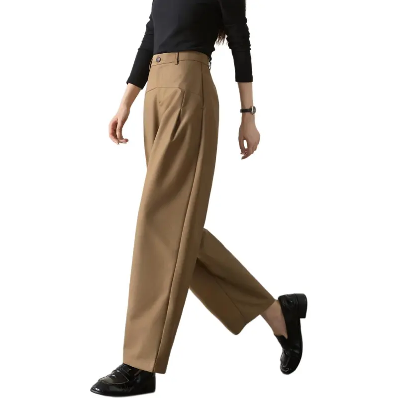 Mo Han Yi Mei Casual Pants Women's Khaki-2