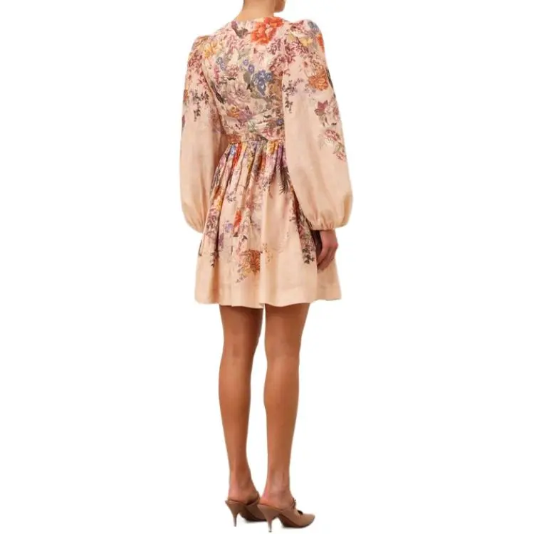 Zimmermann FW24 Long Sleeved Dresses Women's Peach-2