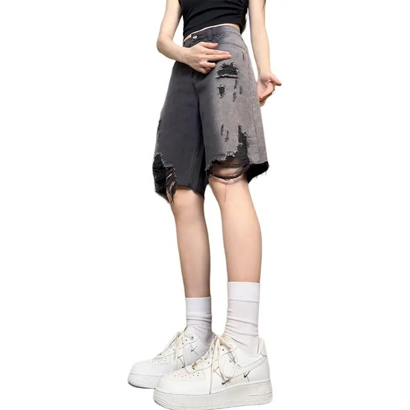 JIMI&JONS Denim Shorts Unisex Black-2