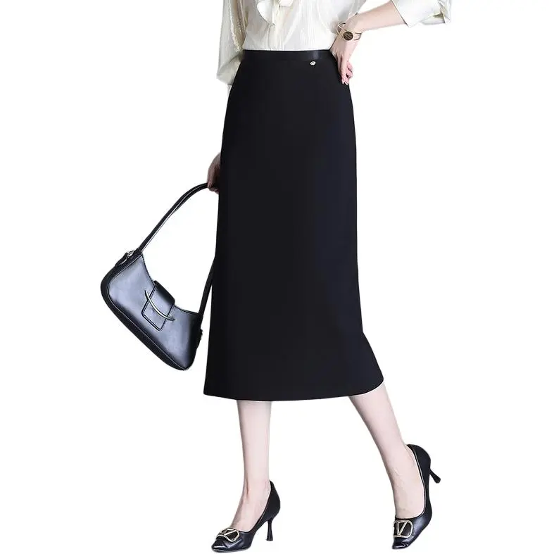 La Chapelle Casual Long Skirt Women's Black-2