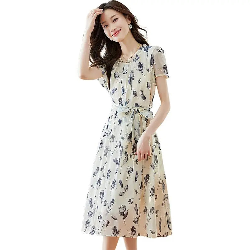 Mu Xiao Xin Short Sleeved Dress Women's-9