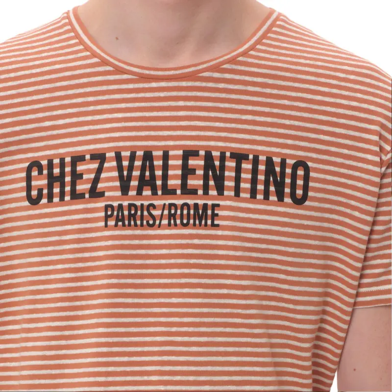 Valentino Striped Crewneck T Shirt-7
