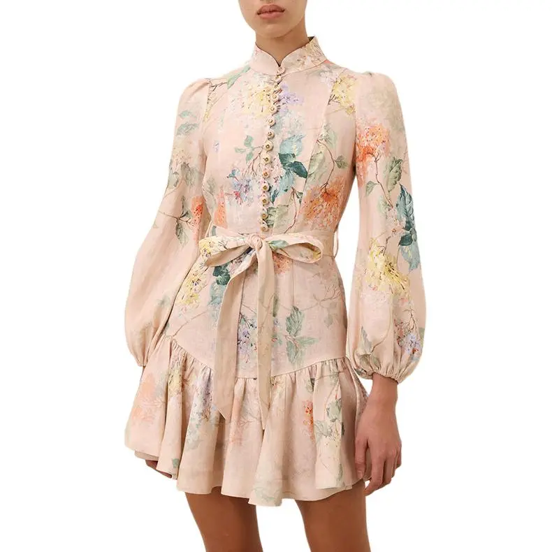 Zimmermann SS25 Long-Sleeved Dresses Women's Peach-1