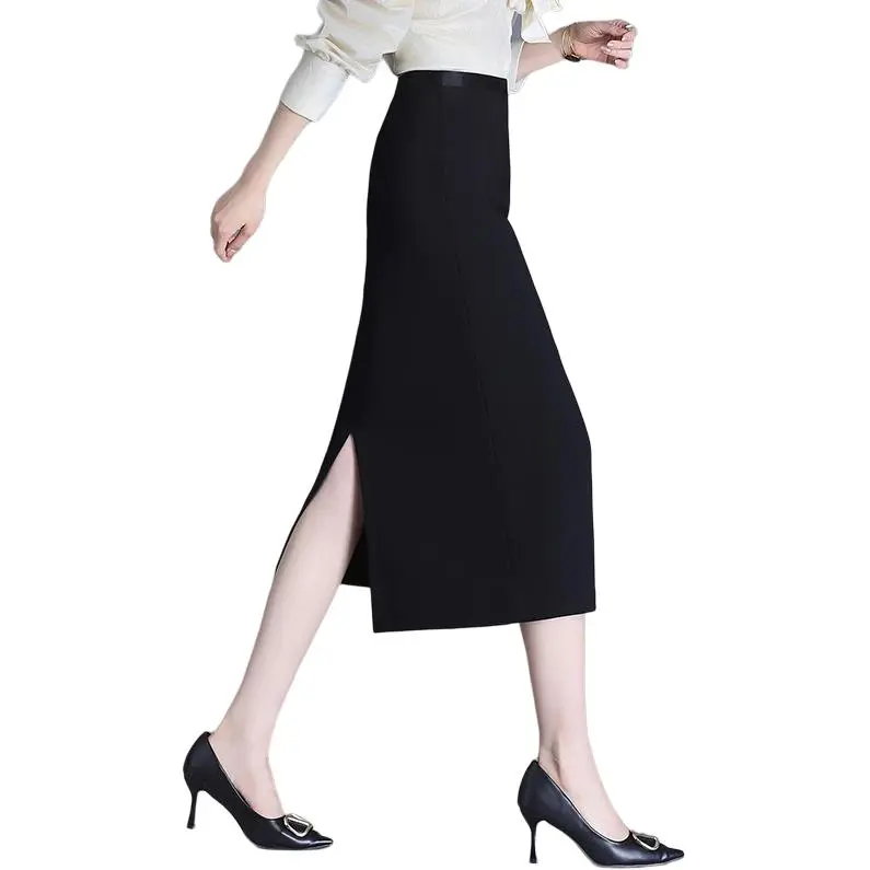 La Chapelle Casual Long Skirt Women's Black-3