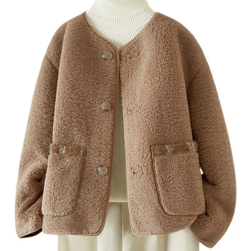 IHIMI Jackets & Coats Women's Multicolor Plaid-3
