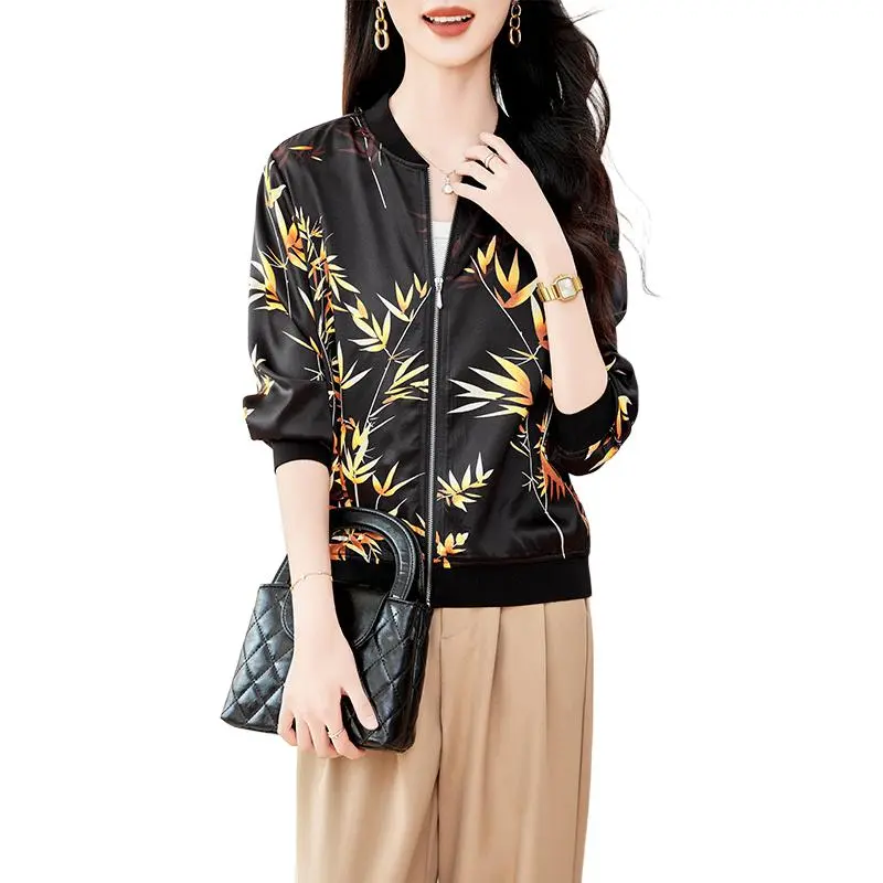 Yi Mengyuan Silk Jackets & Coats Women's Starry Black-2
