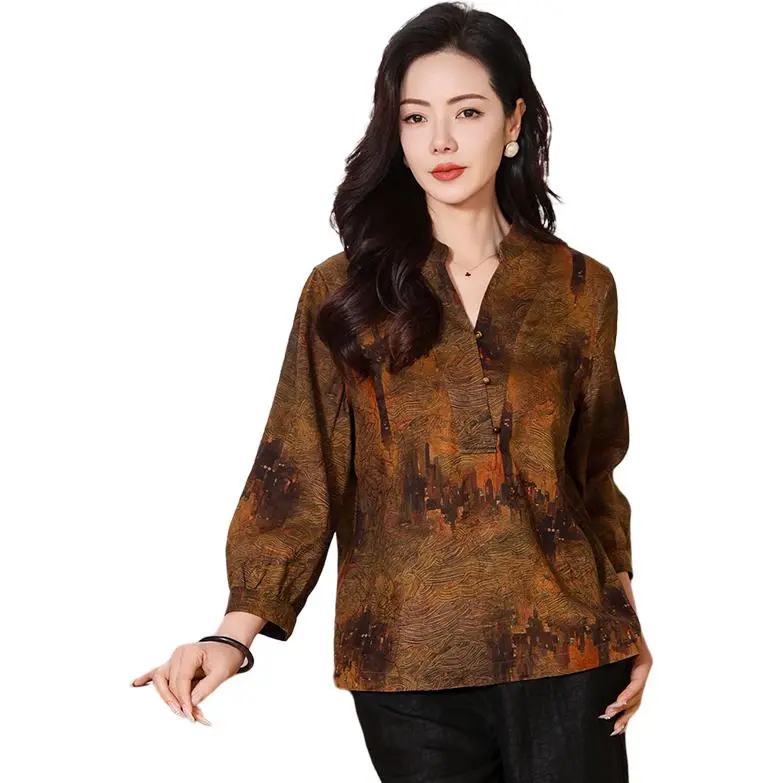 Yi Mengyuan Silk Shirt Women's Image Color-1