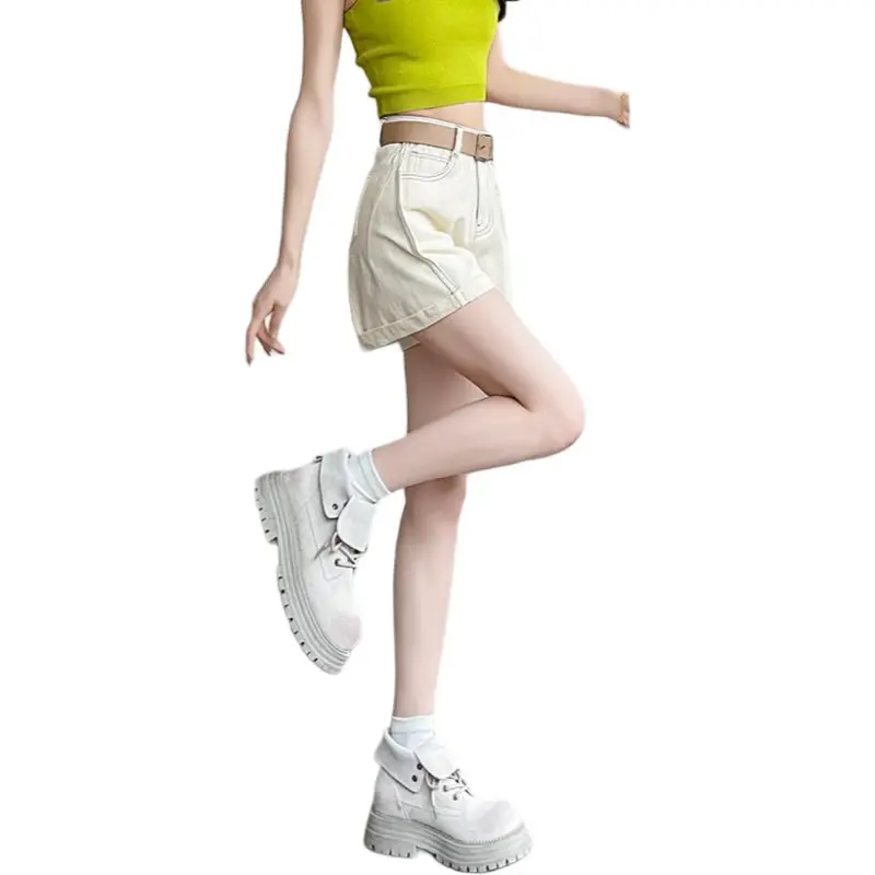 Mu Xiao Xin Denim Shorts Women's-2