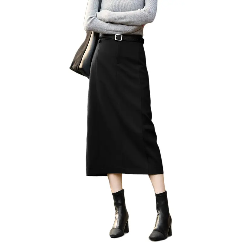 XWI Casual Long Skirt Women's Black-4
