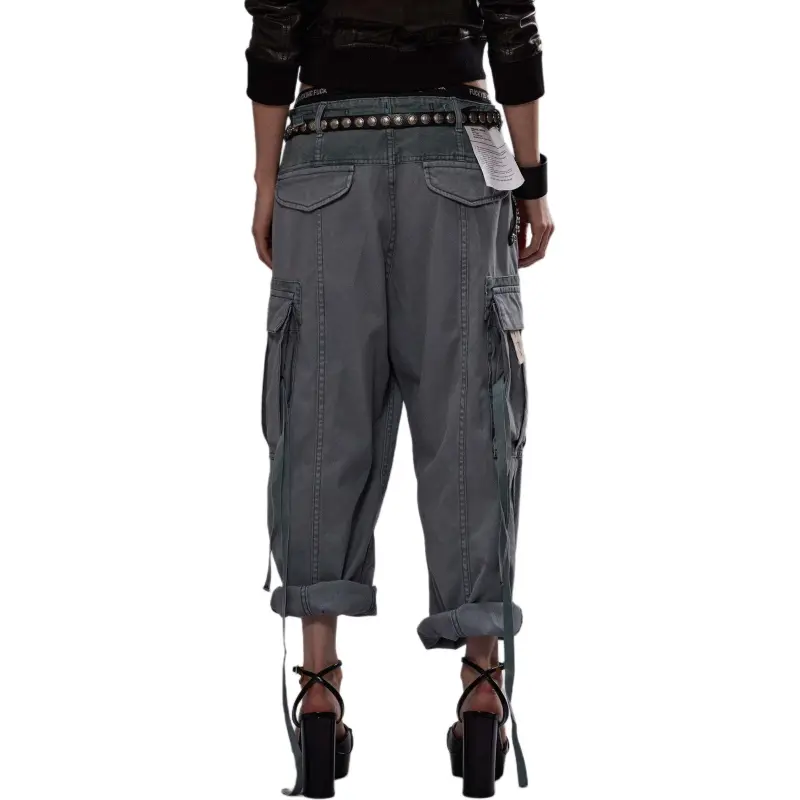R13 Utility Cargo Tie Detail Pants-2